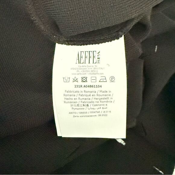 NWT Boutique Moschino Black Ultra Fine Knit Midi Dress with Cut Outs Size 6 - Picture 8 of 10